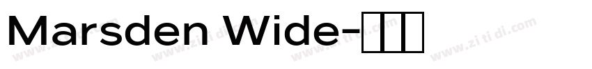Marsden Wide字体转换